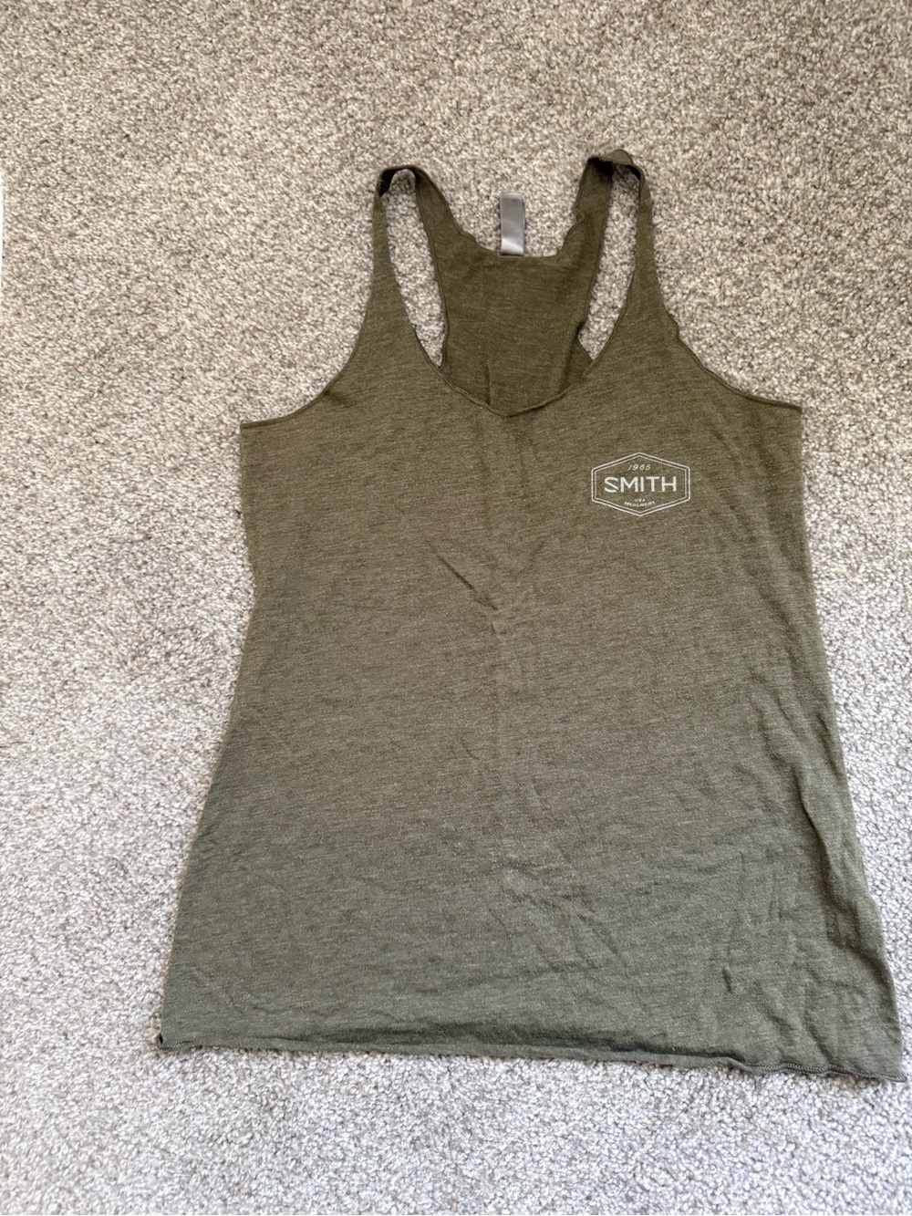 SMITH Army Green Racerback Tank
